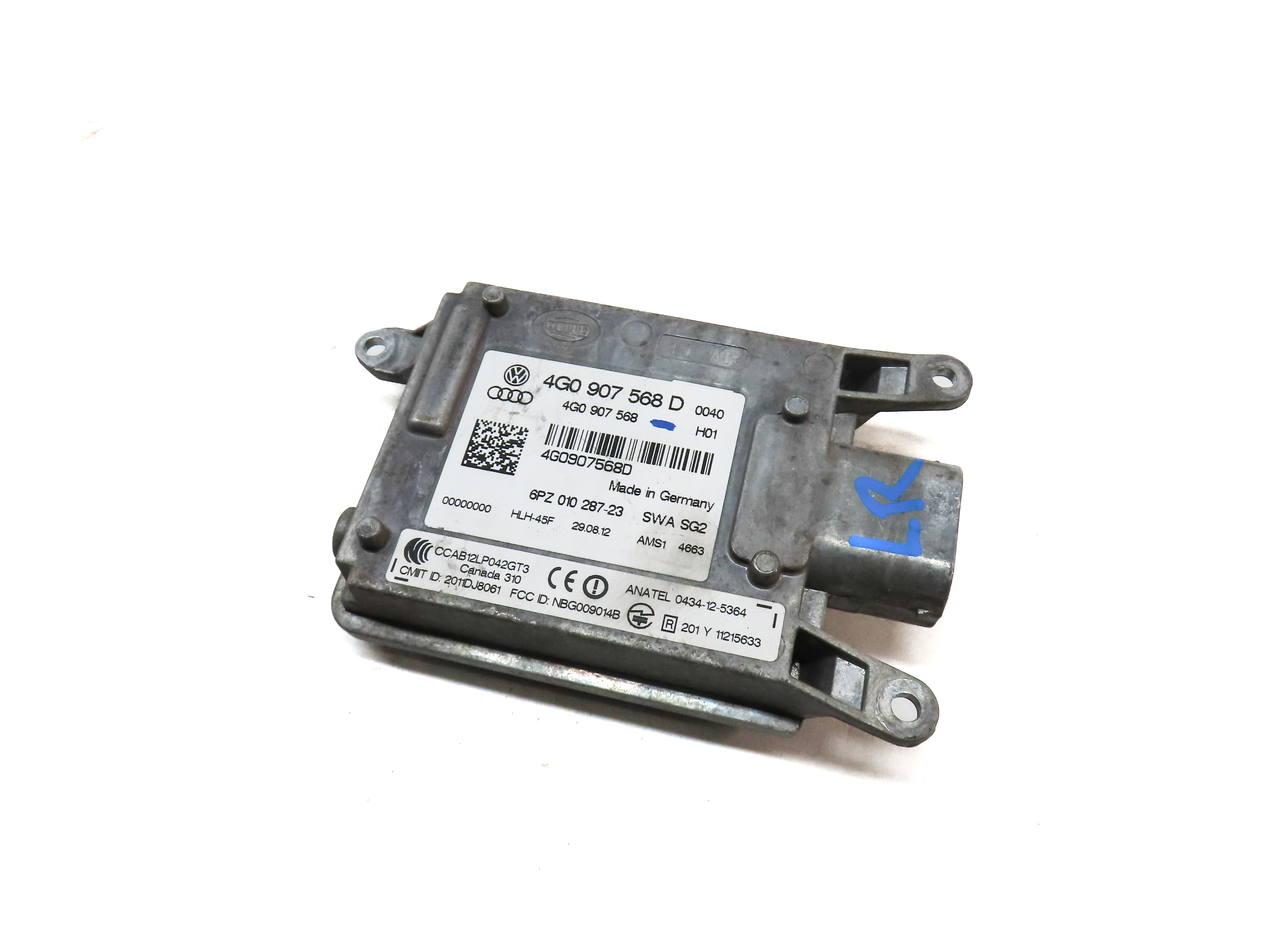 2012-2015 AUDI A6 S6 (C7) LEFT DRIVER REAR BLIND SPOT ALERT MODULE (SLAVE) — exact item pictured